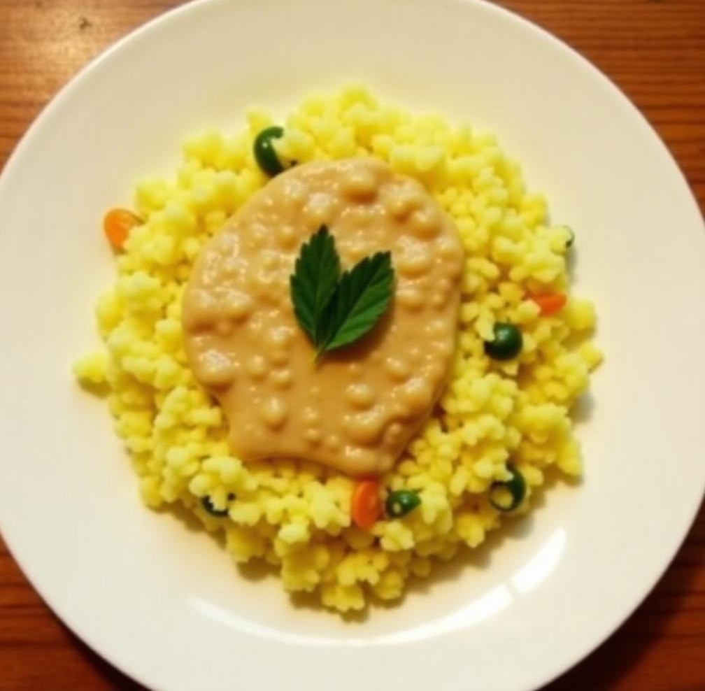 Cholam Rava Upma with Coconut Chutney